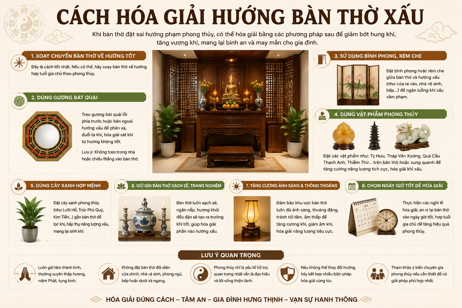 hướng bàn thờ xấu