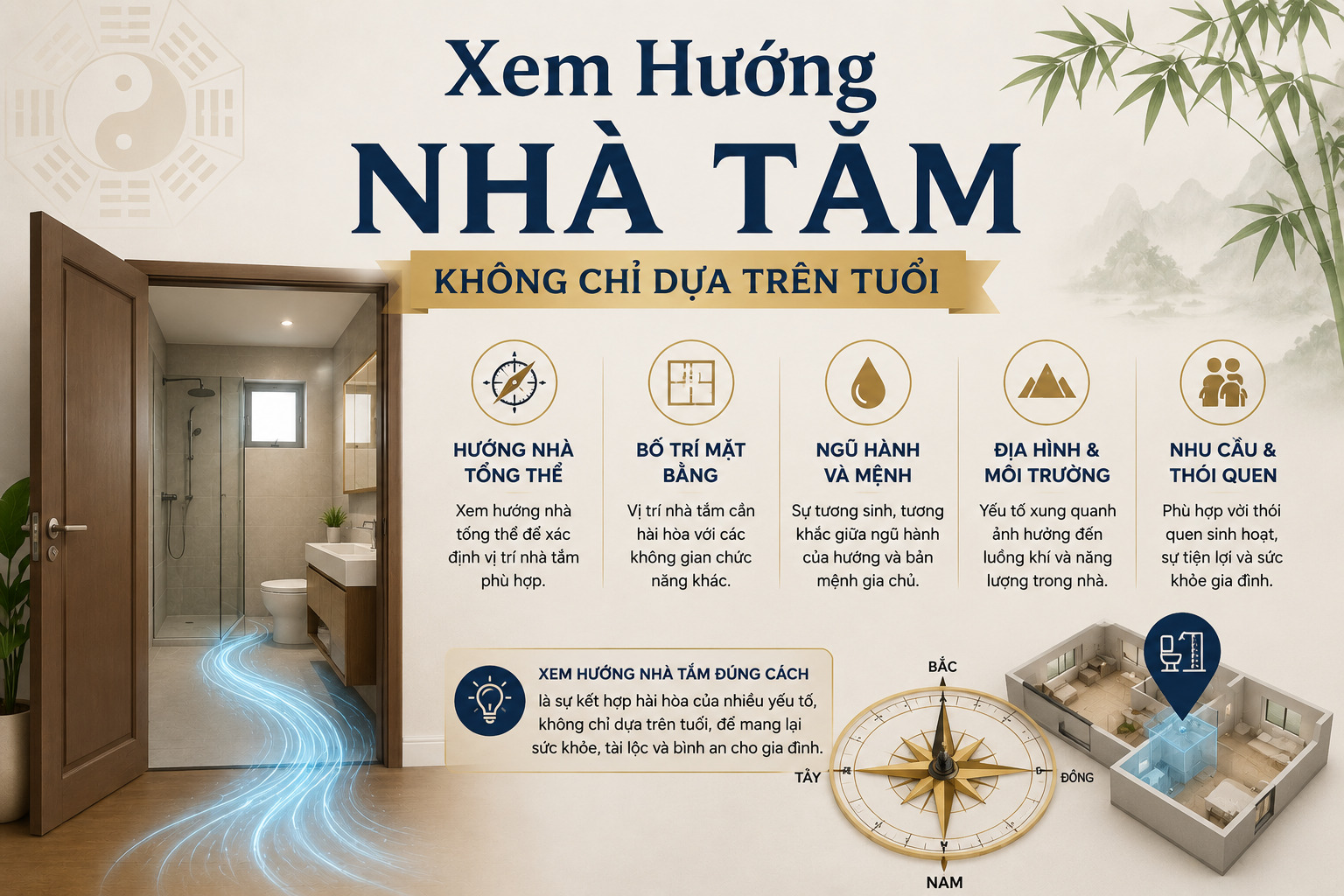 xem hướng nhà tắm