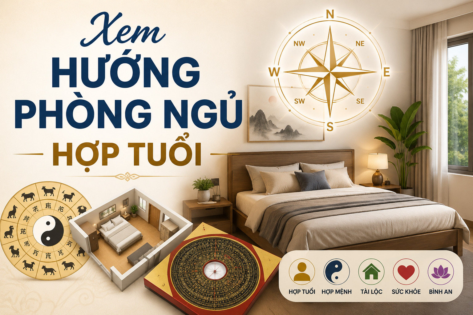 xem hướng phòng ngủ